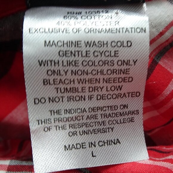 NCAA Ohio State Buckeyes Red Bup Shirt Large - Picture 5 of 5